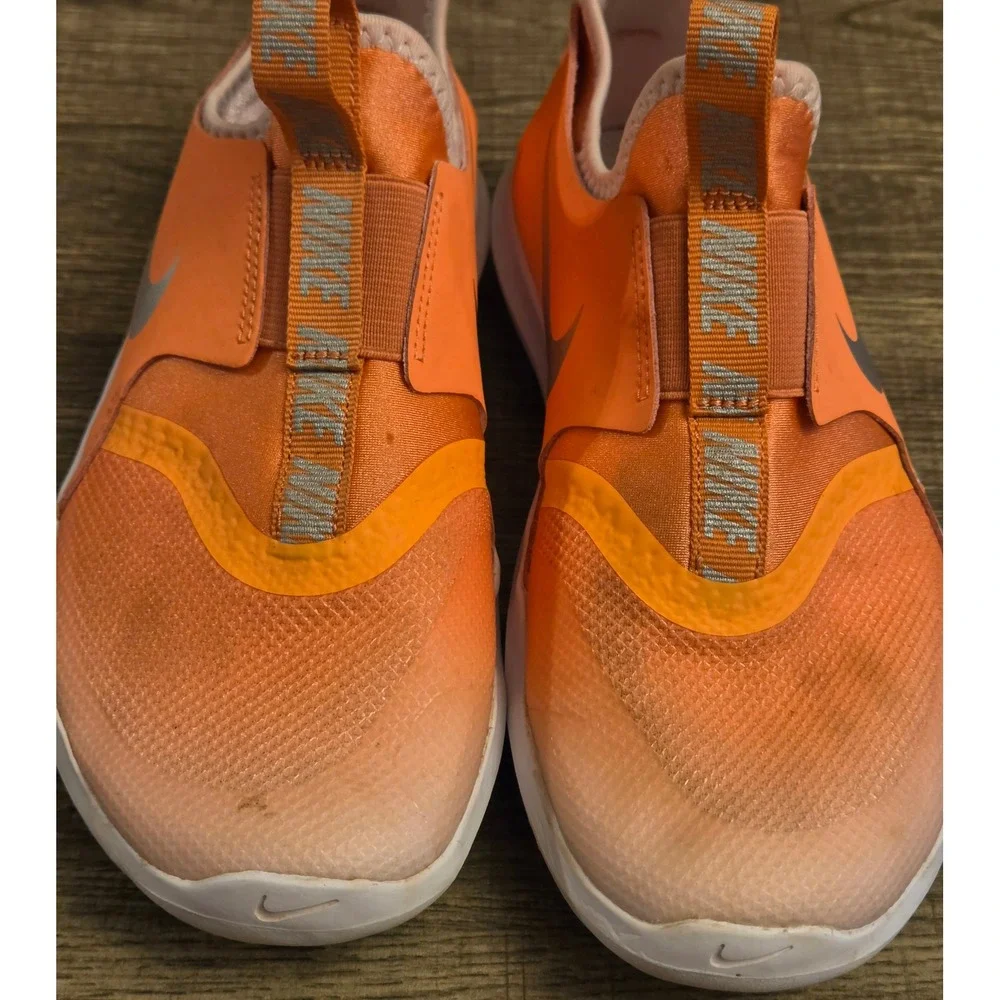 Nike Flex Runner Slip-On Sneakers Youth Size 3Y Peach Orange